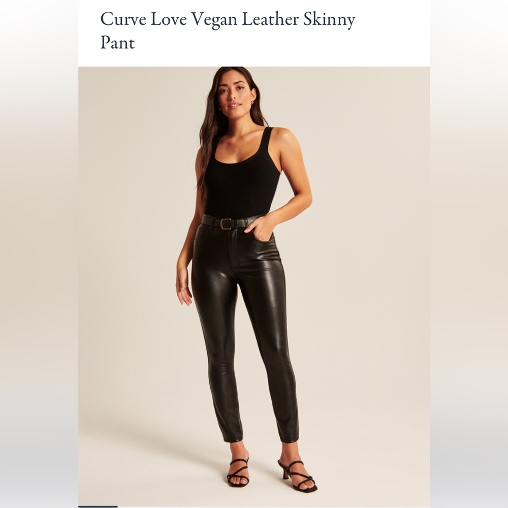 Abercrombie & Fitch Curve Love Vegan Leather Skinny Pant